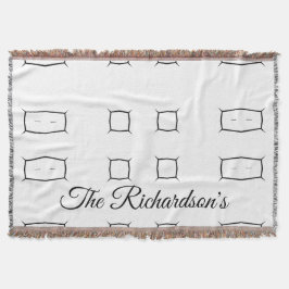 Cobertor Padrão Geométrico Preto e Branco | Minimalista Abs