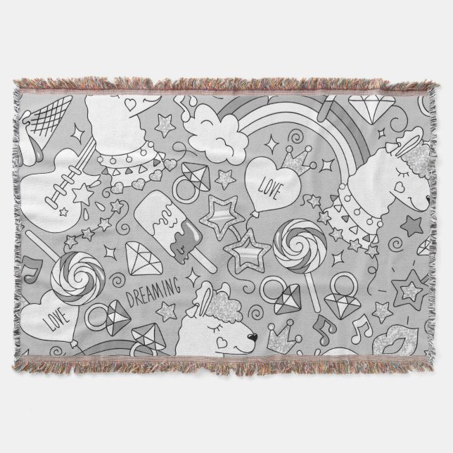 Cobertor padrão lama 4 (Frente)