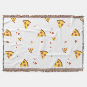 Cobertor Padrão Minimalista de Pizza de Pepperoni Retro Div