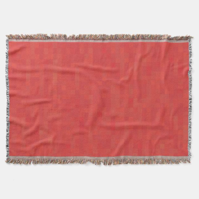 Cobertor Padrão moderno abstrato vermelho minimalista elega (Frente)