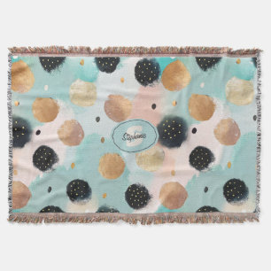 Cobertor Padrão moderno de Abstrato bruxismo e Bolinhas