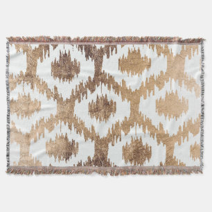 Cobertor Padrão moderno do modelo de ouro branco