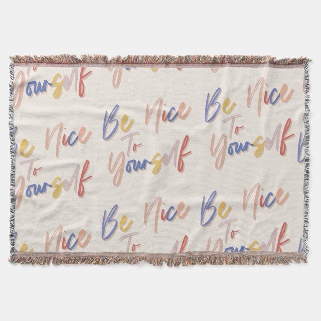 Cobertor Padrão Motivacional Colorido (Frente)