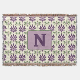 Cobertor Padrão Ornamental Lily Motif