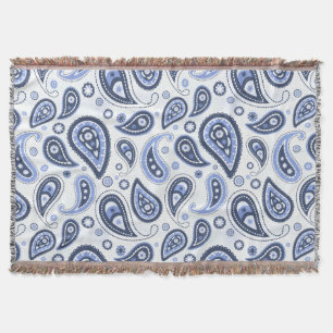 Cobertor Padrão Paisley Azul