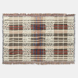 Cobertor Padrão Rustic Red and Beige Tartan