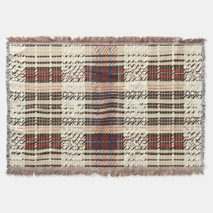 Cobertor Padrão Rustic Red and Beige Tartan