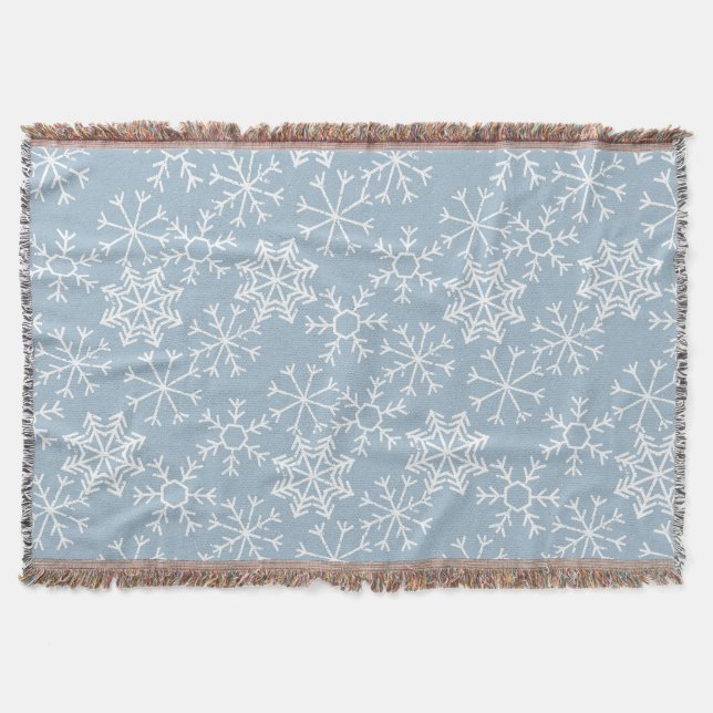 Cobertor PADRÃO SNOWFLAKS de inverno e suas ideias (Frente)