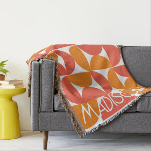 Cobertor Padrão Trendy Half Moon Com Nome Personalizado