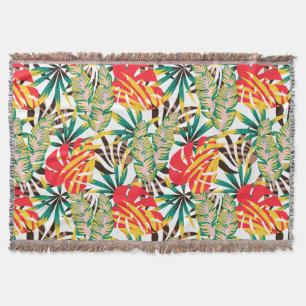 Cobertor Padrão tropical brilhante