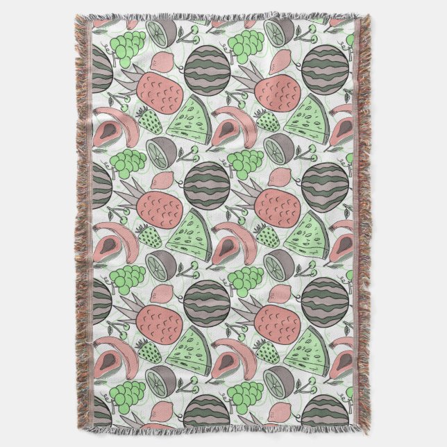 Cobertor padrão uniforme de fruta | padrão da superfície da (Frente Vertical)