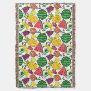Cobertor padrão uniforme de fruta   Padrão da superfície da