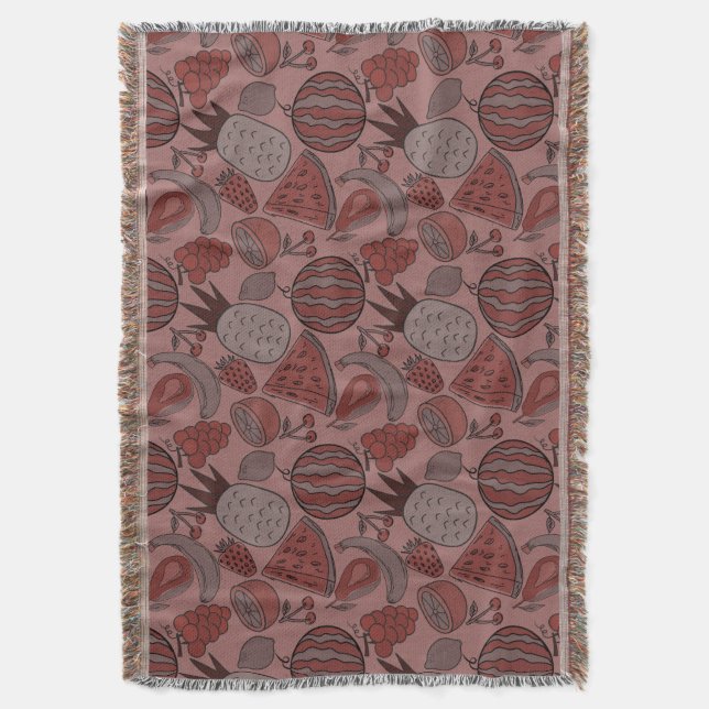 Cobertor padrão uniforme de fruta | Padrão da superfície da (Frente Vertical)