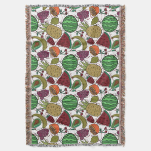 Cobertor padrão uniforme de fruta Padrão da superfície da