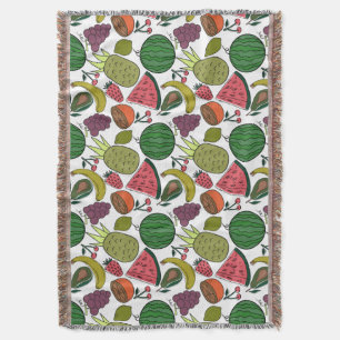 Cobertor padrão uniforme de fruta   Padrão da superfície da
