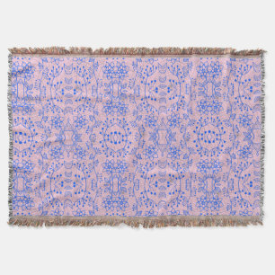 Cobertor Padrão vegetal A08.b boho. rosa BG