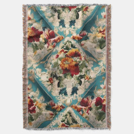 Cobertor Padrão Whimsical Italiano Floral Damask