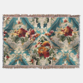 Cobertor Padrão Whimsical Italiano Floral Damask