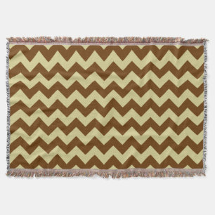 Cobertor Padrão zigzag castanho e tan Chevron