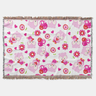 Cobertor Padrões De Corujas, Corujas Frescas, Corujas Rosa,