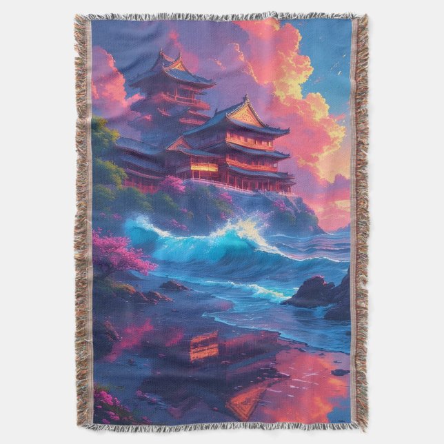 Cobertor Pagode Dreamwave pelo Mar (Frente Vertical)