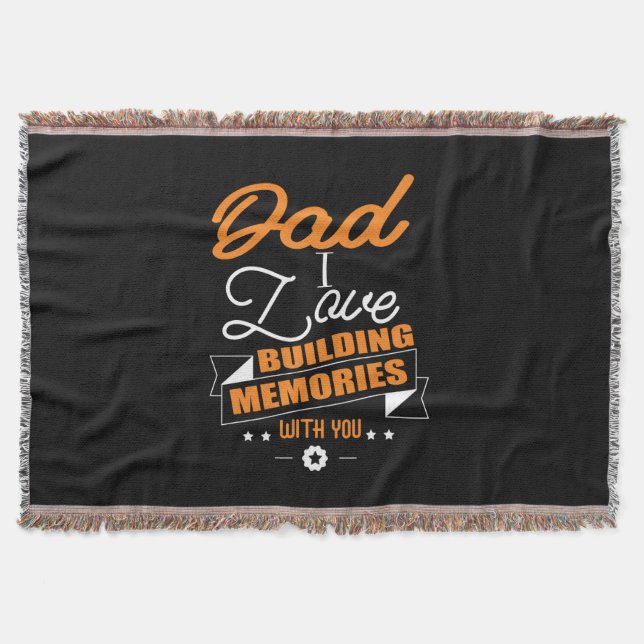 Cobertor Pai Dando Amor Construindo Memórias Com Você (Frente)