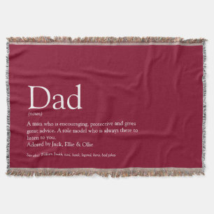 Cobertor Pai Moderno Simples, Papai, Definição Burgundy
