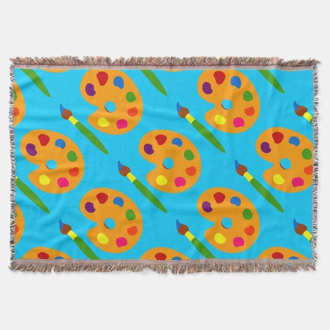 Cobertor Paint Palette Art (Frente)