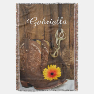 Cobertor País do bocado das botas de vaqueiro, da margarid