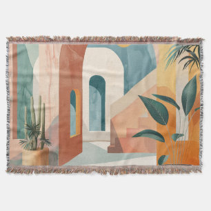 Cobertor Paisagem Boho Abstrato (10)
