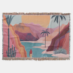 Cobertor Paisagem Boho Abstrato (18)