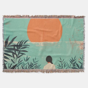 Cobertor Paisagem Boho Abstrato (22)