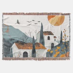 Cobertor Paisagem Boho Abstrato (4)
