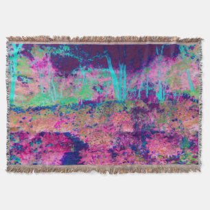 Cobertor Paisagem Impressionista Puro e Rosa Quente