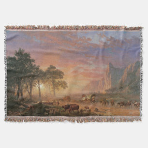 Cobertor Paisagem Vintage, Trilha de Oregon por Bierstadt