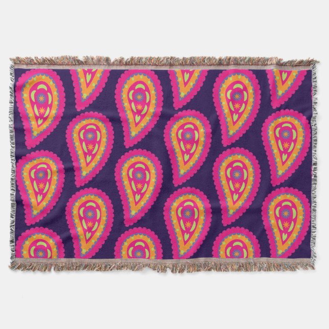 Cobertor Paisley Colorido (Frente)