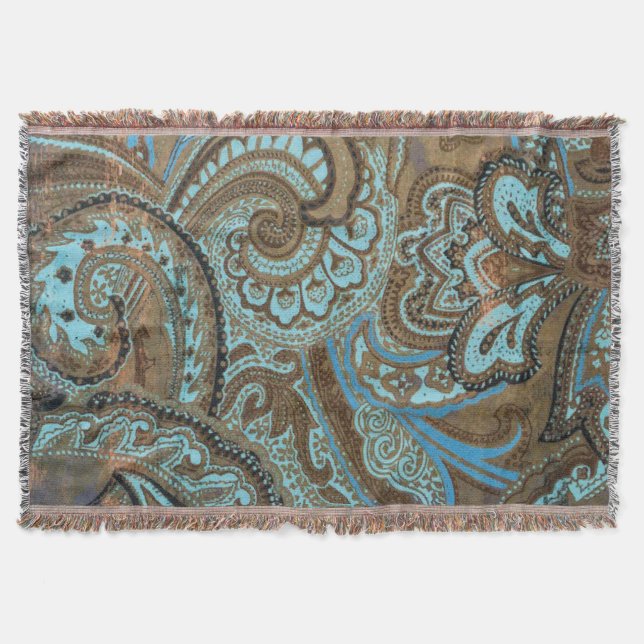 Cobertor Paisley Damask - Aberto (Frente)