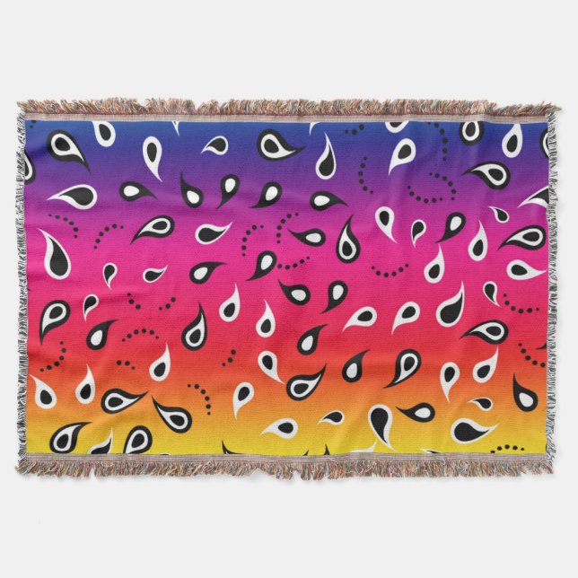 Cobertor Paisley Rainbow (Frente)