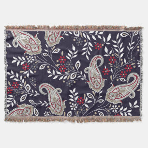 Cobertor Paisley tradicional indiano, padrão perfeito.