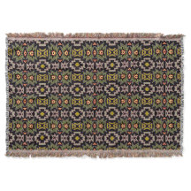 Paleta de Padrão Geométrico Sudoeste Verde Dourado