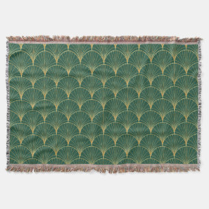Cobertor Palm verde Folha Art Deco