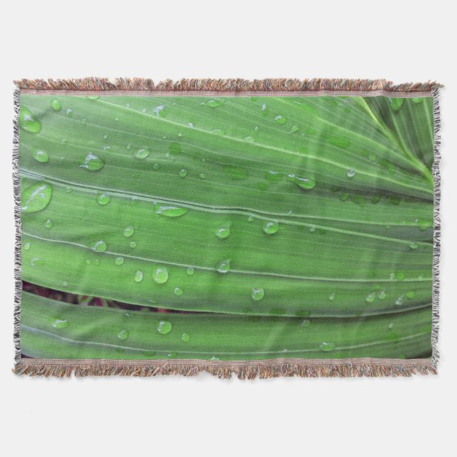 Cobertor Palma de Natal e Gotas de Chuva (Frente)