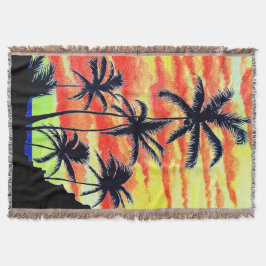Cobertor Palmas de Coco Sunset Havaiano