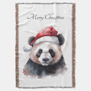 Cobertor Panda de Natal, personalizável