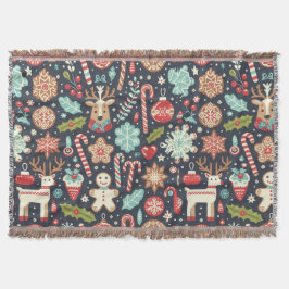 Cobertor Pão de Natal Pão Sem Costura Padrão