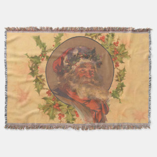 Cobertor Papai Noel Leyendecker Antigo Vitoriano