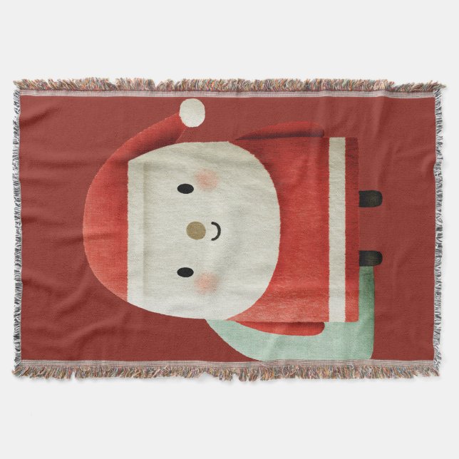 Cobertor Papai Noel Minimalista Fofo (Frente)