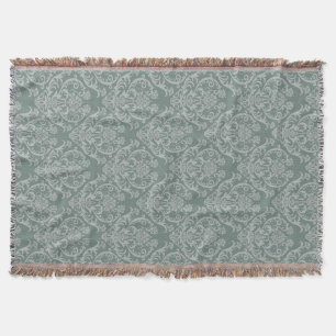 Cobertor Papel de parede floral verde