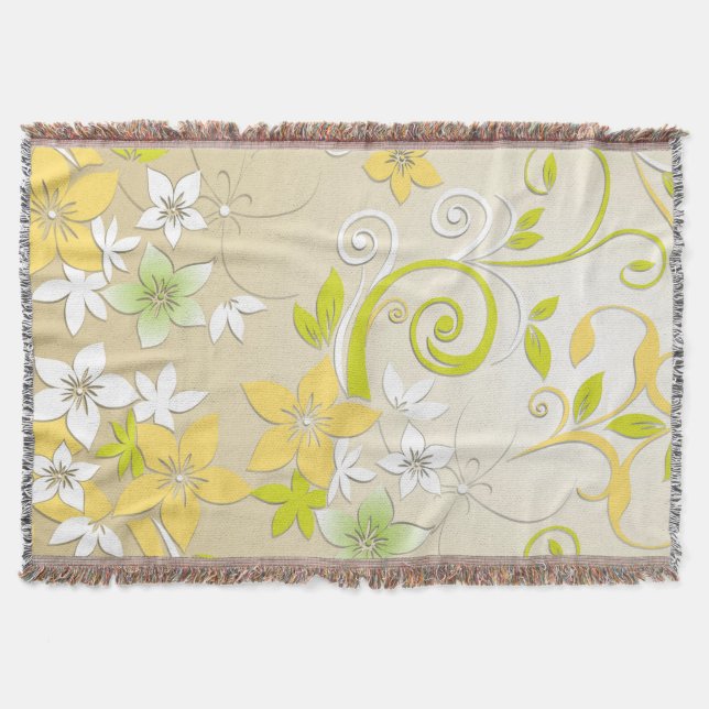 Cobertor Papel de parede para flores 3 (Frente)