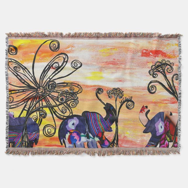 Cobertor Parada do elefante indiano (Frente)